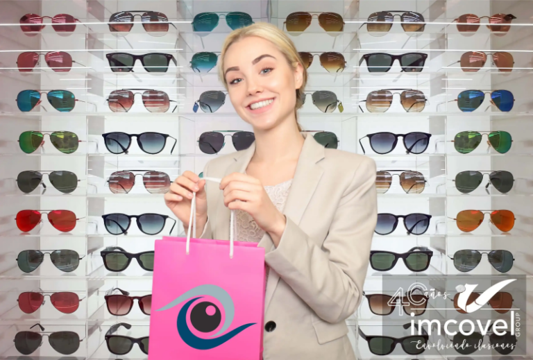 bolsa con asa cordón para ópticas