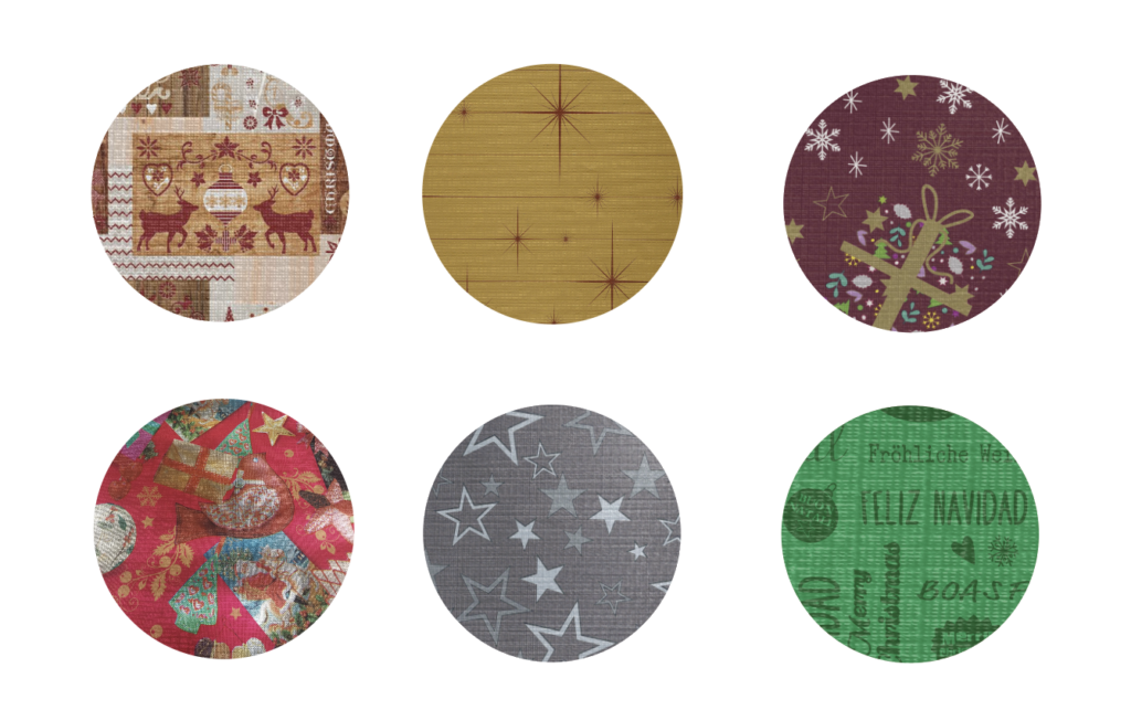 Papel fantasía Rollitos Metalizado Gofrado Navidad