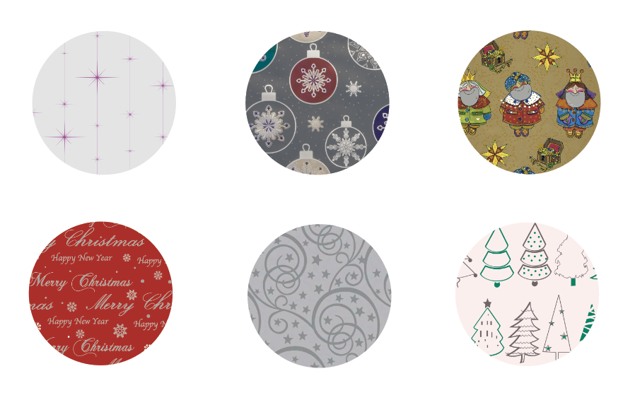 Papel fantasía Rollitos Polipropileno Metalizado Navidad