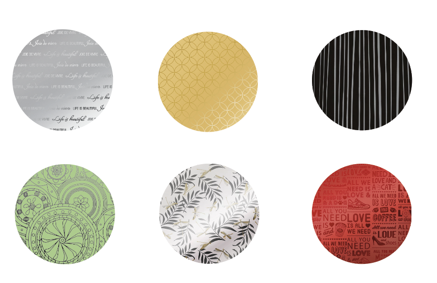 Papel fantasía Rollitos Polipropileno Metalizado Diseños