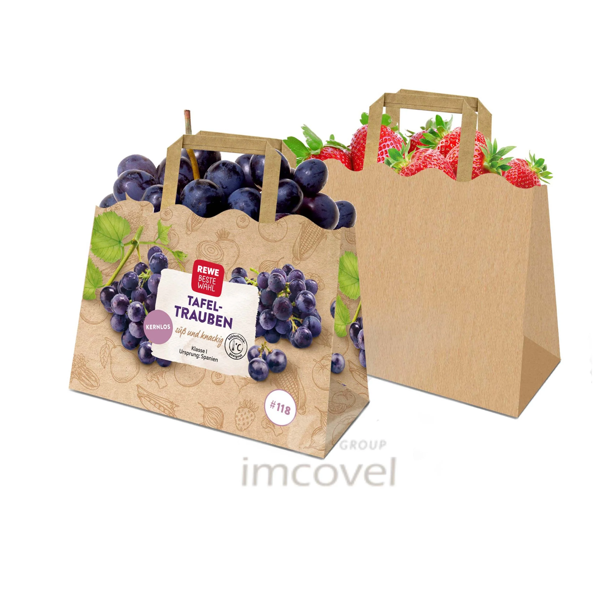 Bolsa asa plana fruta